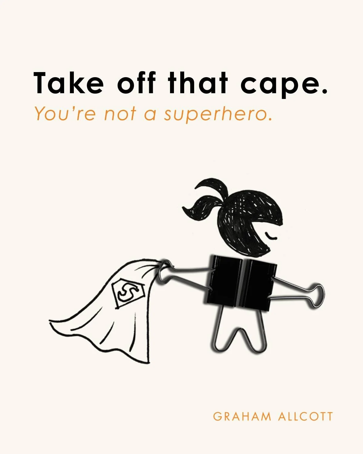 You don&rsquo;t need to be a superhero at work. 
In fact, you shouldn&rsquo;t even try.

So often, in a moment of crisis, we feel that surge:
&ldquo;𝘐&rsquo;𝘭𝘭 𝘧𝘪𝘹 𝘵𝘩𝘪𝘴. 𝘐&rsquo;𝘭𝘭 𝘴𝘢𝘷𝘦 𝘵𝘩𝘦 𝘥𝘢𝘺.&rdquo;

And everyone around us q