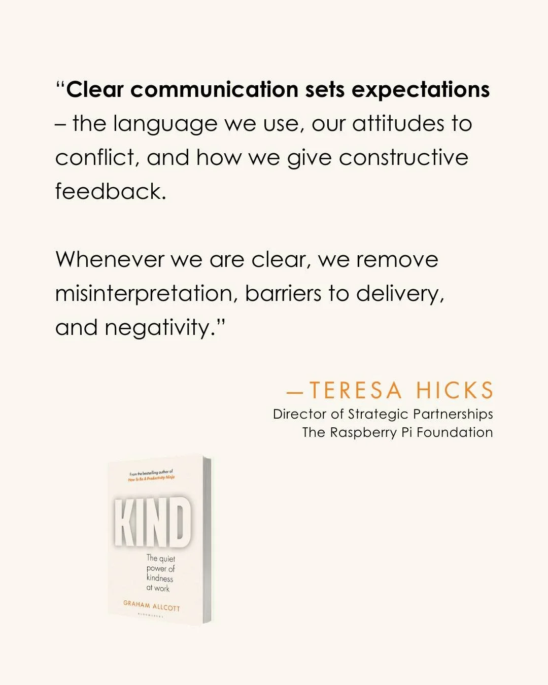 I&rsquo;ve been thinking a lot about specificity lately.

One of the most important components of performance is specificity.

What we need &ndash; and what our teams need &ndash; for every single thing we work on is:

🟠 A specific desired outcome
?
