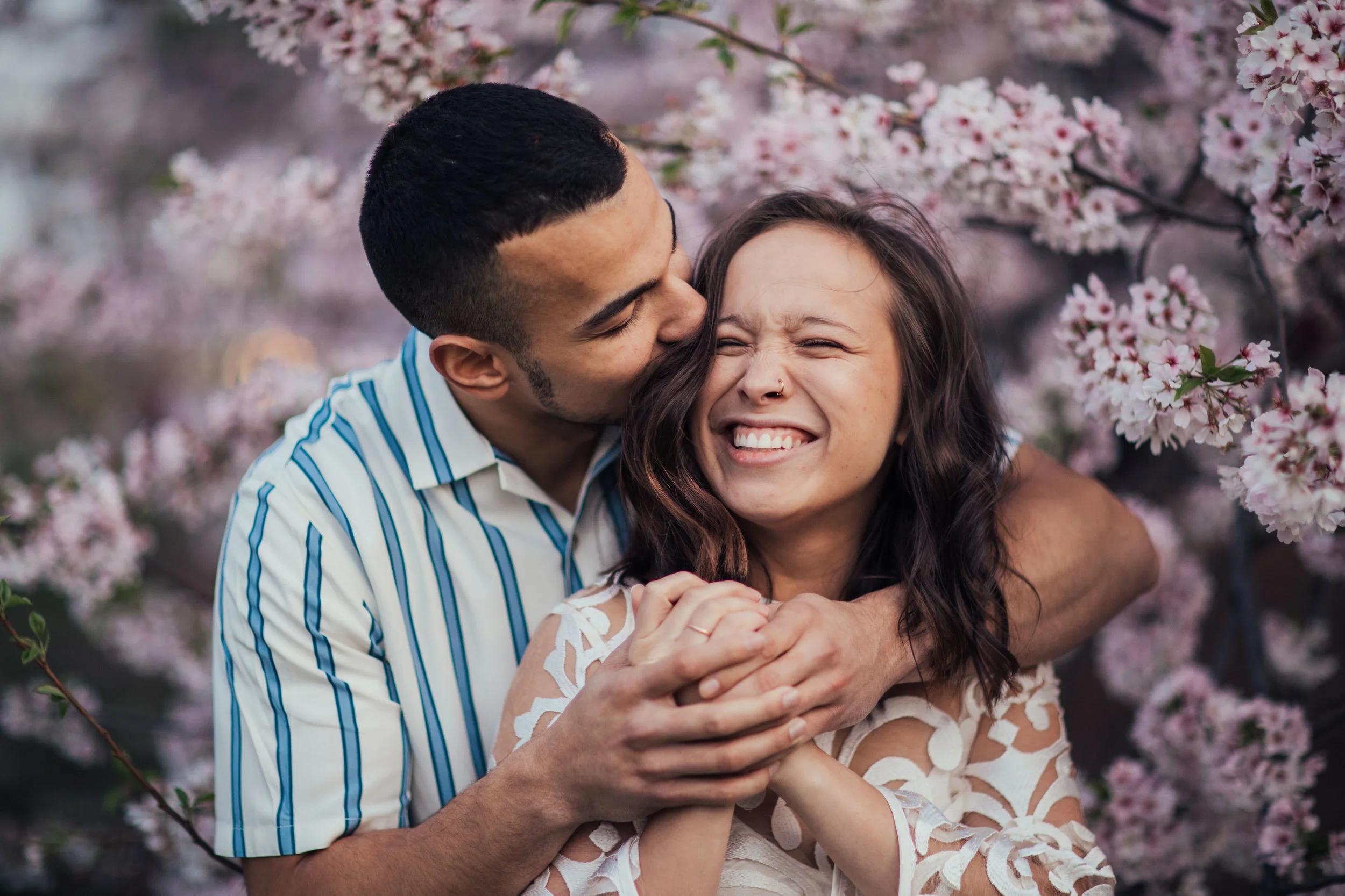 central park cherry blossoms | monica + gabe