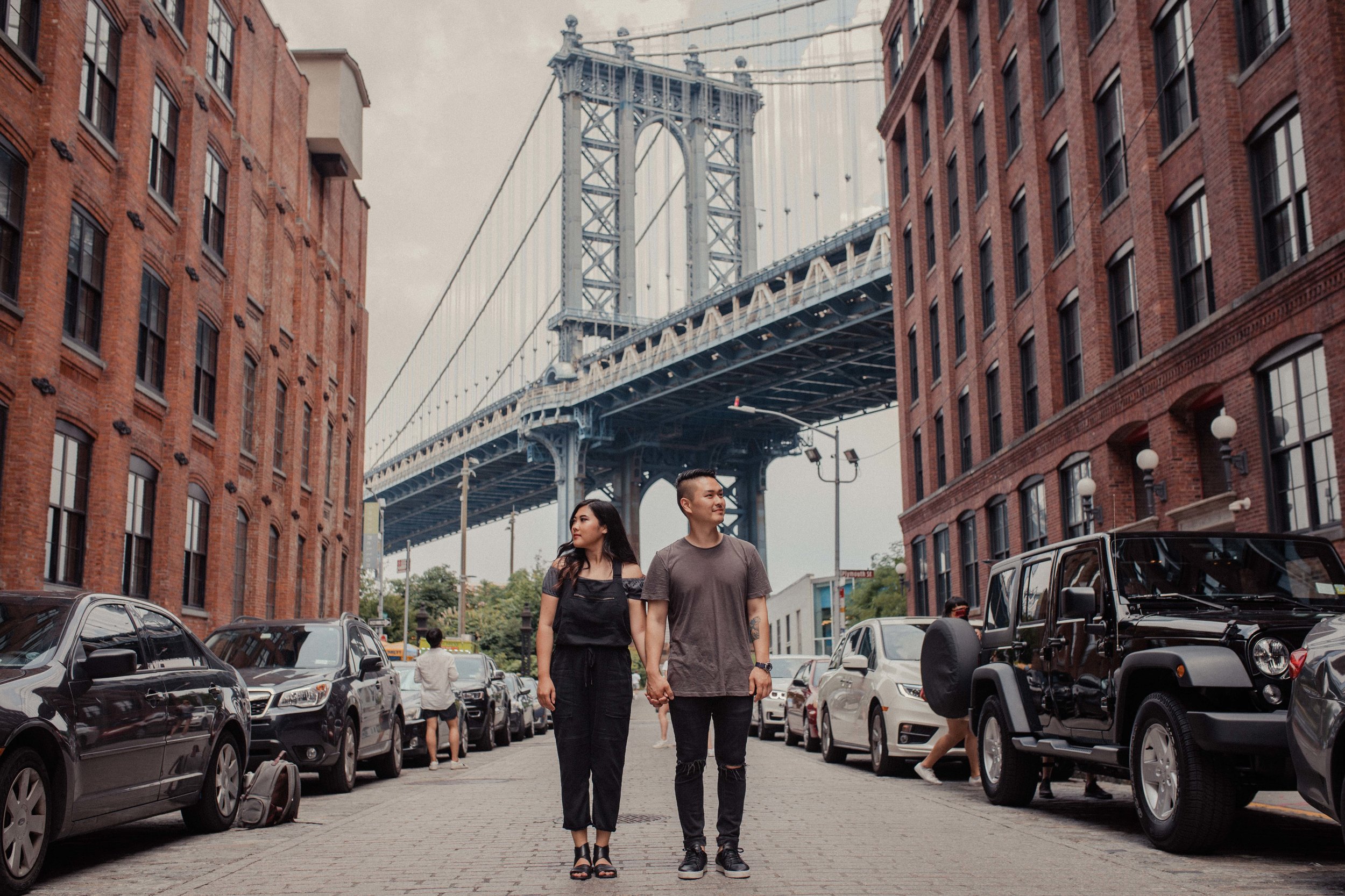 Sola + Sam Couple Session in Dumbo, Brooklyn Bridge 