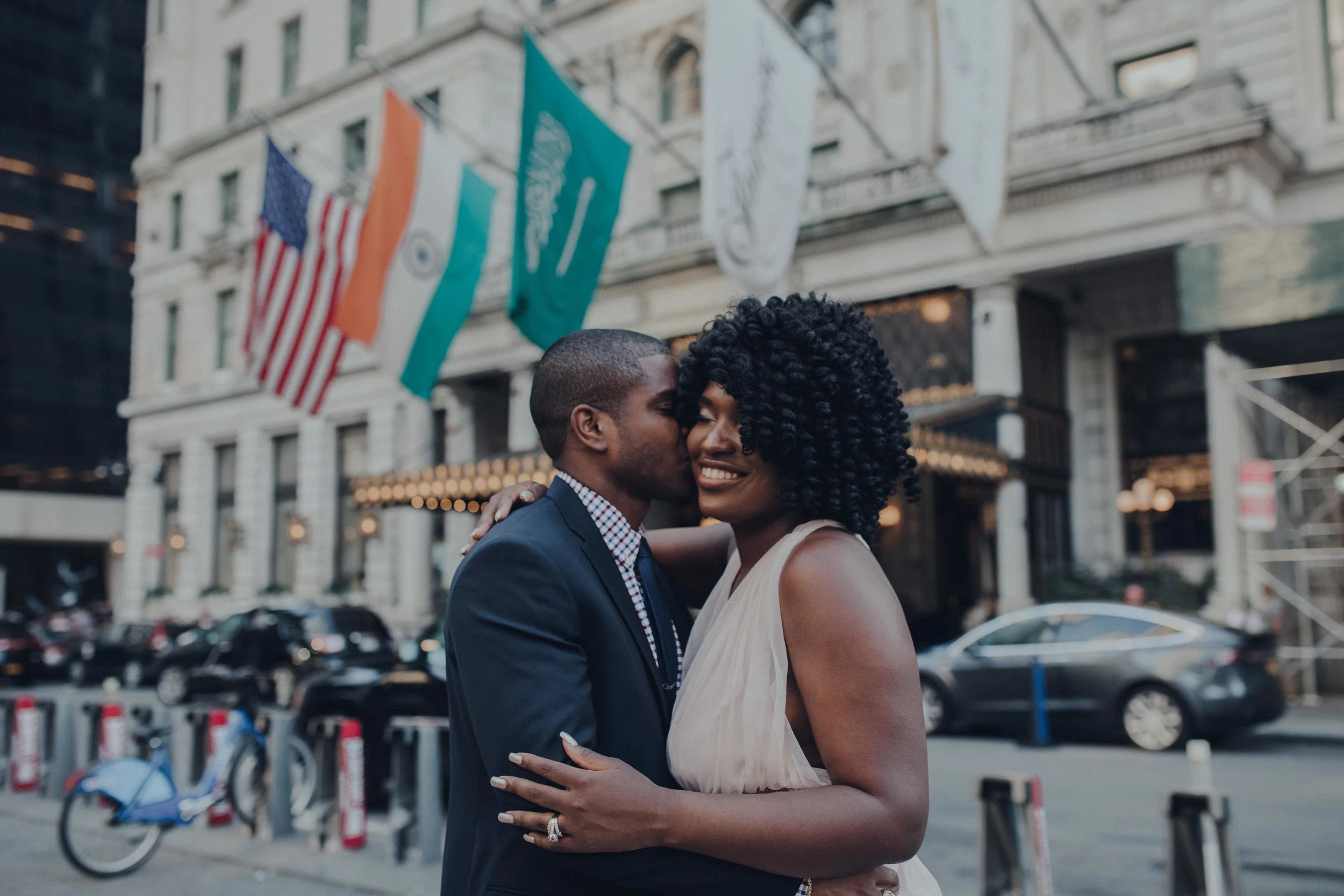 Shana + Ray's Classic Central Park Plaza Hotel Engagement Session