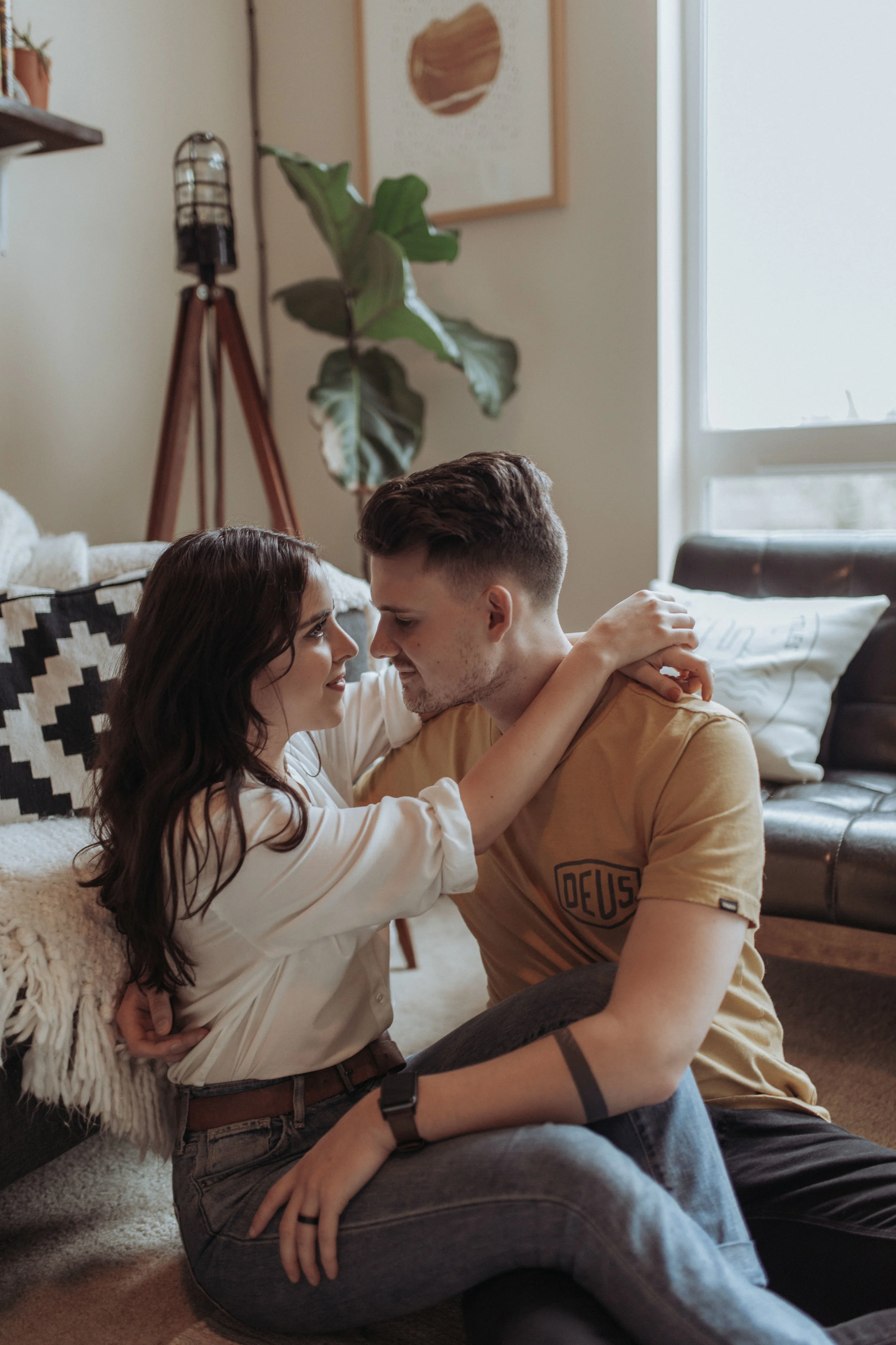 andrea + landon | seattle in-home lifestyle couple session