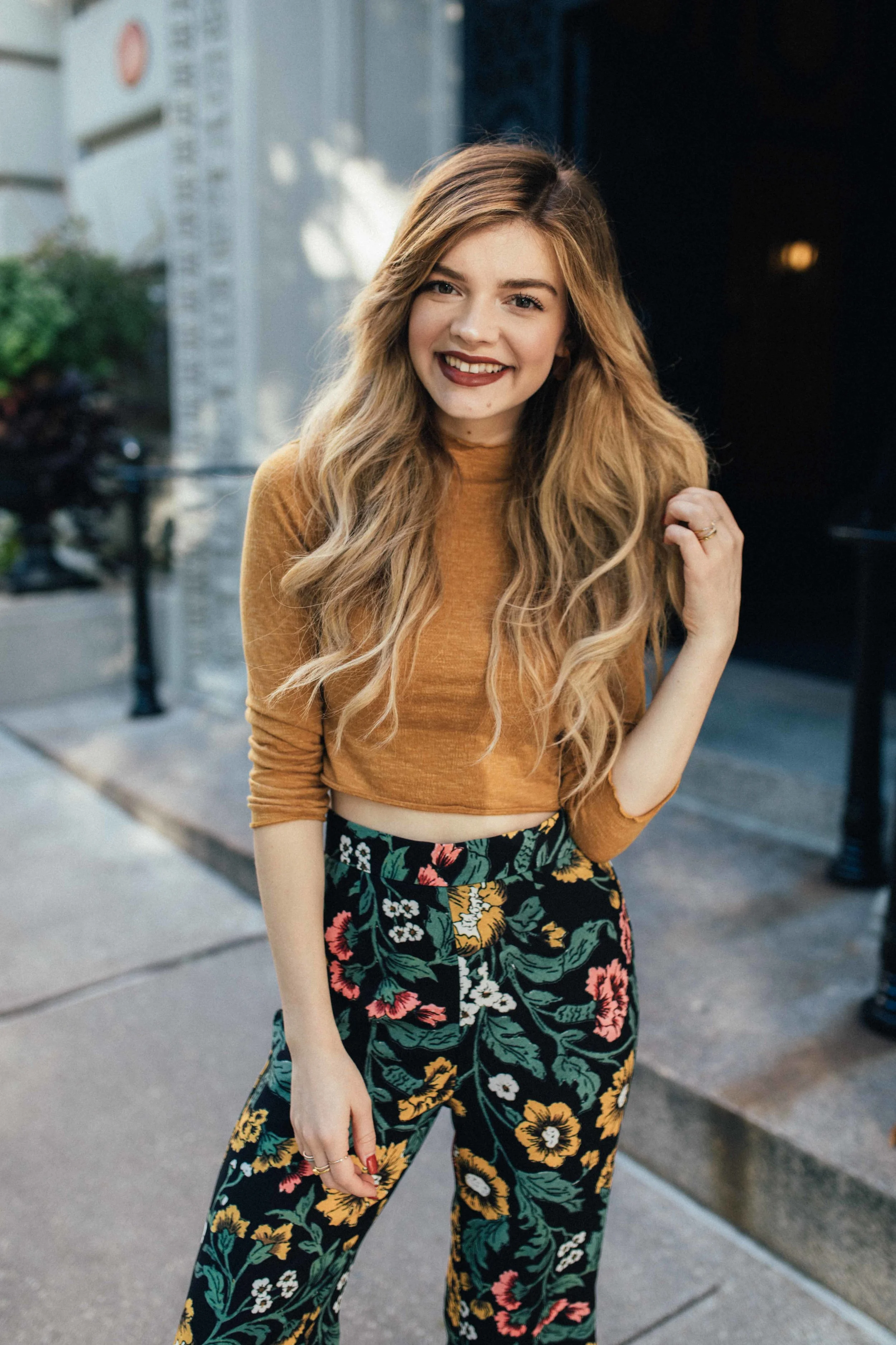 fall floral pants | personal style