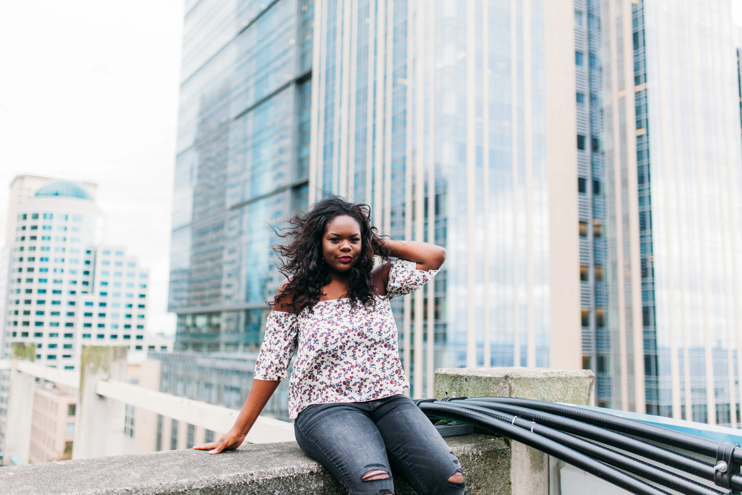 senior portraits | downtown seattle rooftop