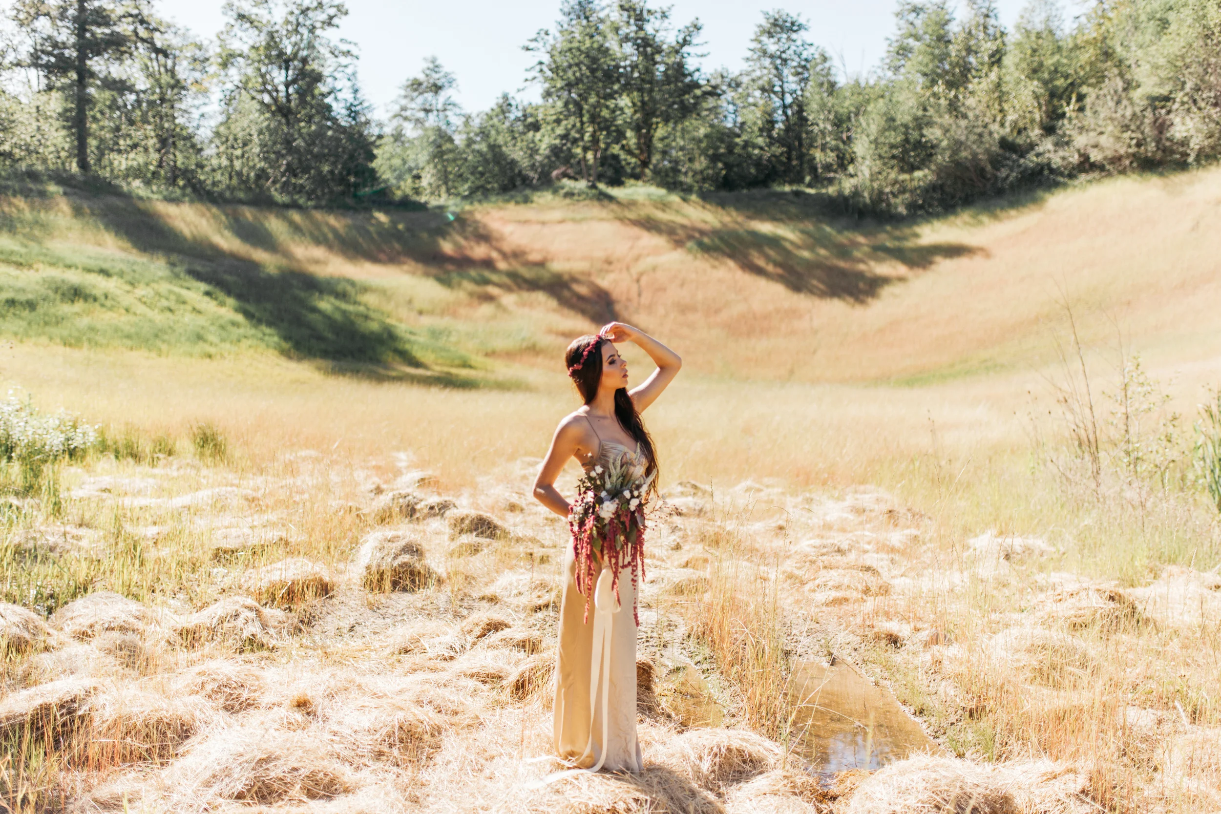 summer styled bridal shoot + behind the scenes photography tutorial