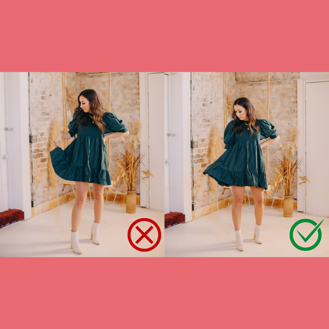 How to Pose in a Skirt or Dress