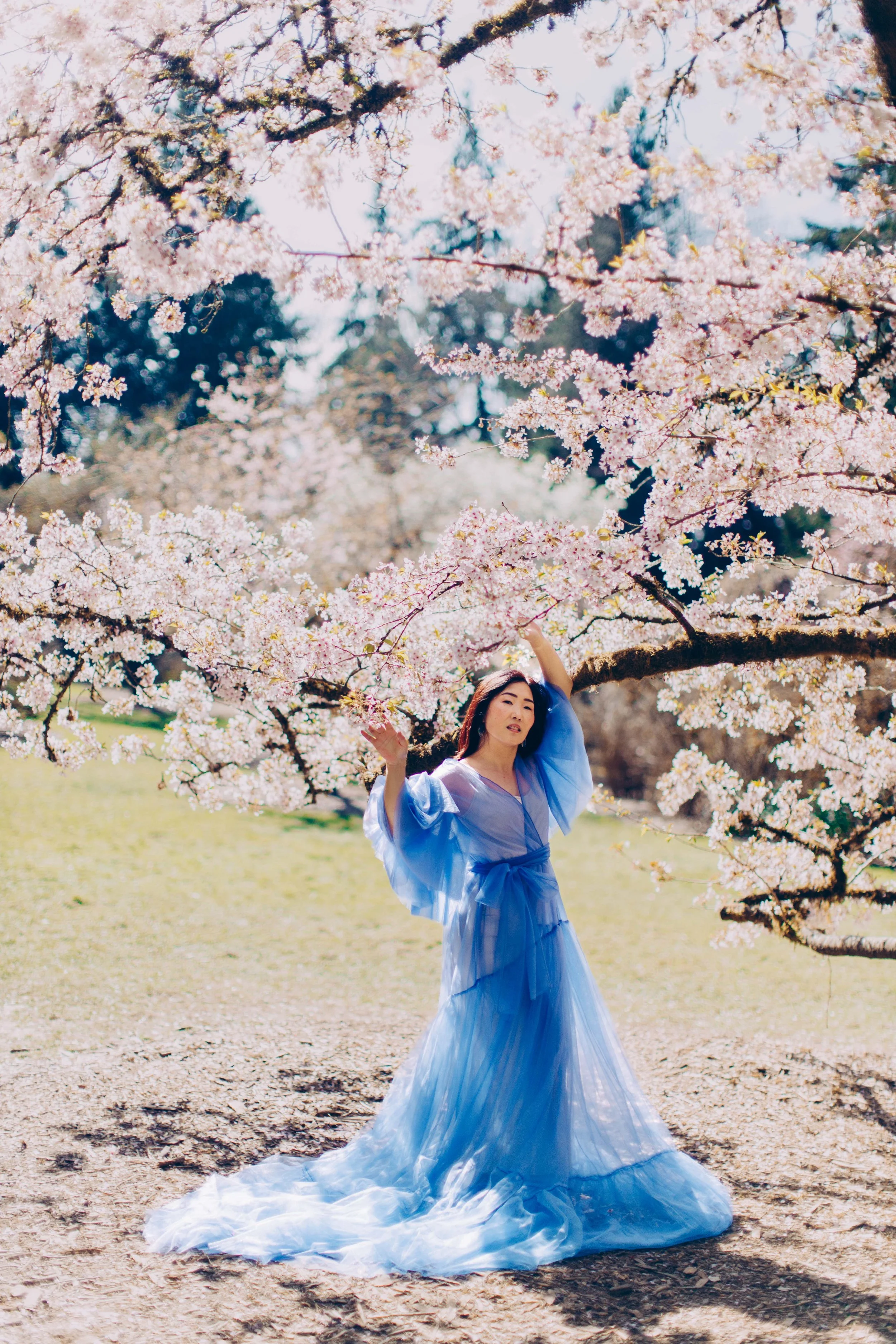 The final edited version of a portrait shot in midday sun using a prime lens and ND filter, showing professional color and detail.