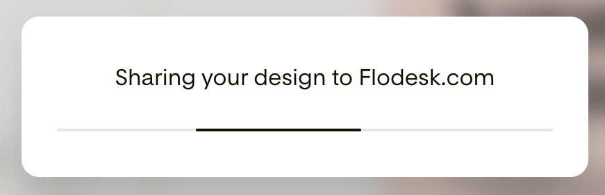 Sharing a finished email design from Flodesk Studio to Flodesk