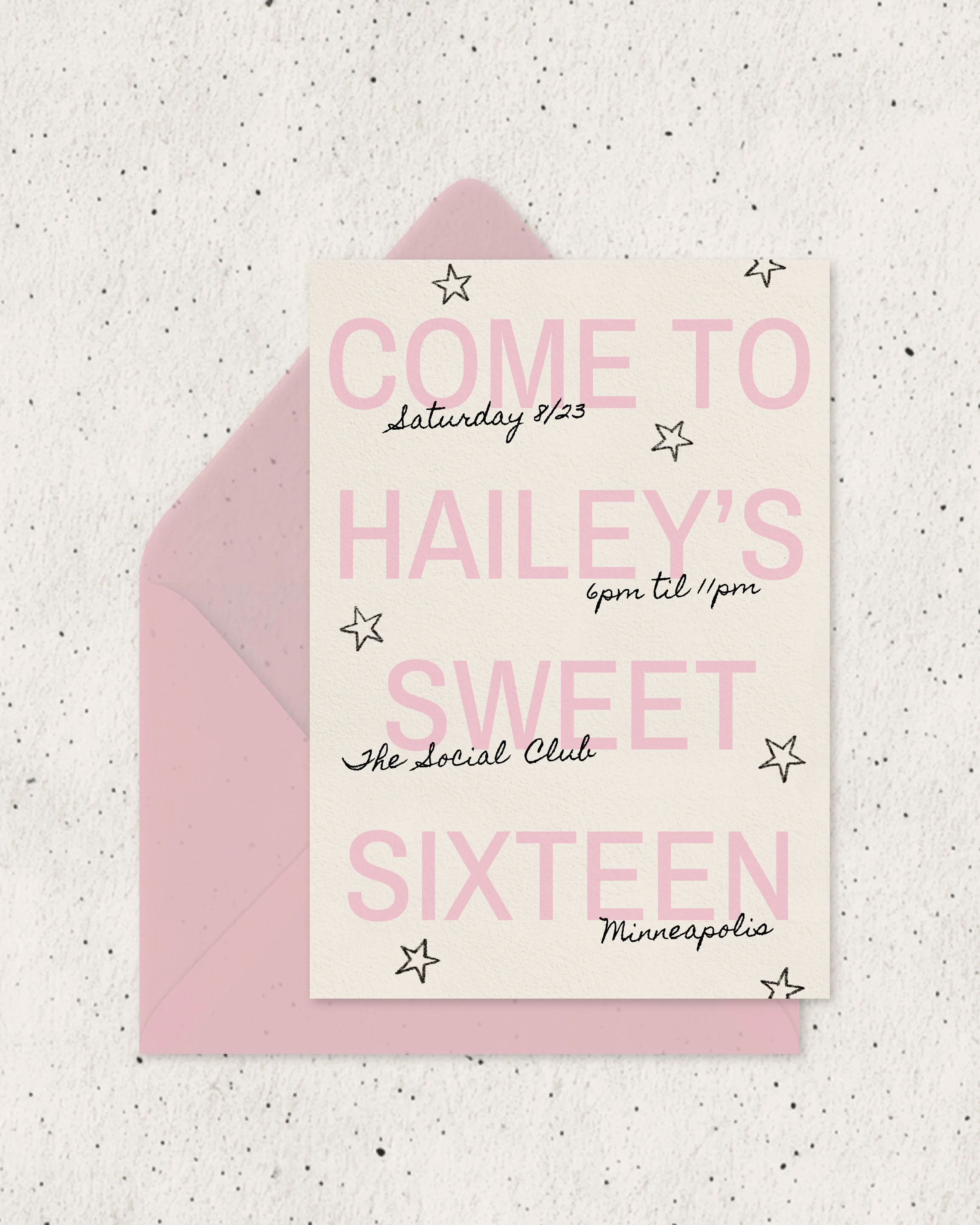 A little collection of playful birthday invitations for @greenvelope 🎂💌⭐️

Inspired by nostalgic stationery, scrapbook details, confetti, stars, and whimsical typography. I had so much fun playing around with these color palettes and layouts!

Curi
