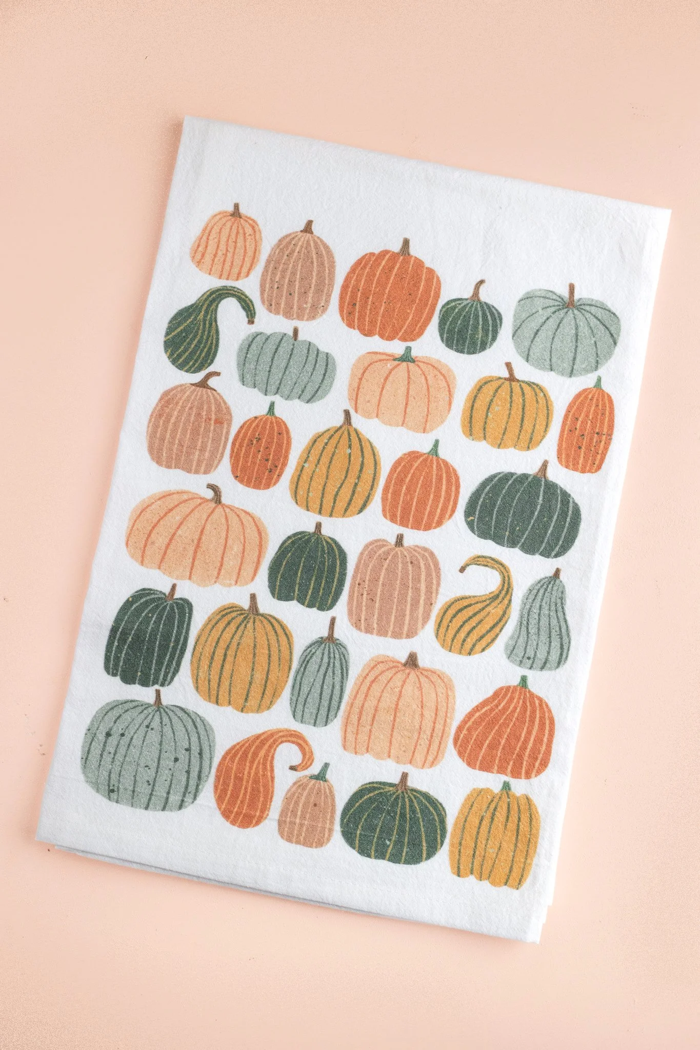 Painted Pumpkins Tea Towel