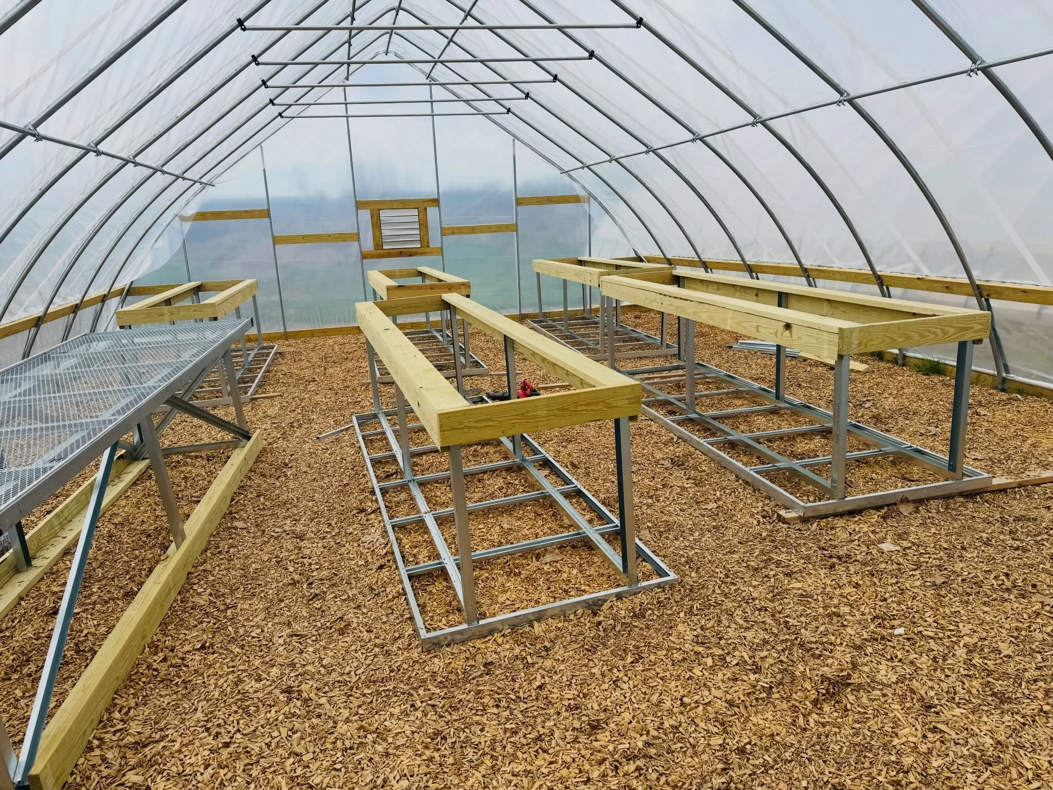 Build day energy 💪🌱

The team showed up and showed out&mdash;high tunnel progress is real and the Grove is leveling up!