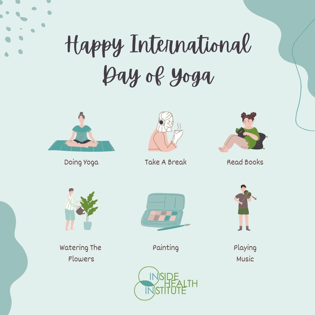 International Day of Yoga might be coming to a close, but there are many different ways to wind down and destress this week. Practicing yoga, taking a break (with a cup of 🍵), reading a book, gardening, painting, or playing music - among many other 