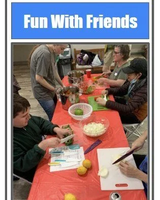 Fun With Friends participants work together to prepare a meal, while learning about nutrition and health.

At Inside Health Institute (IHI), our mission is to provide accessible, compassionate whole-person care to empower vulnerable populations. One 