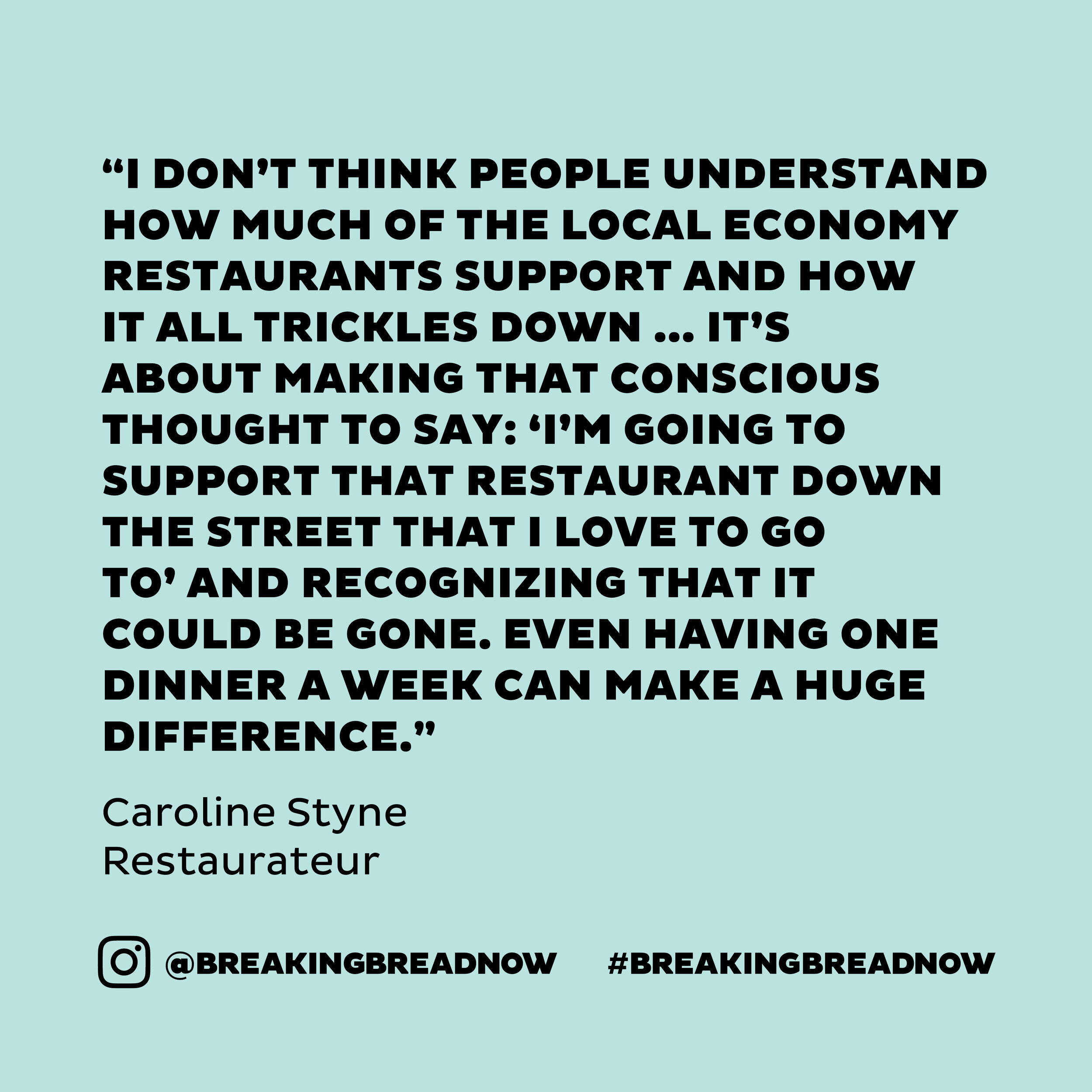 Support restaurants now