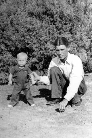 Dad (Howard) &amp; me at 1+ yr, 1934
