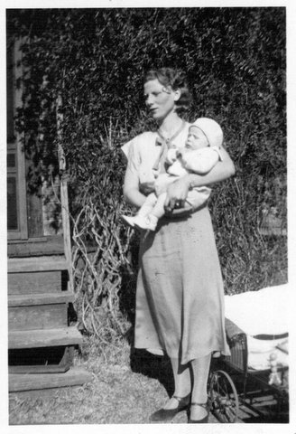 Mom (Louise) &amp; me - less than 1 yr. 1933.