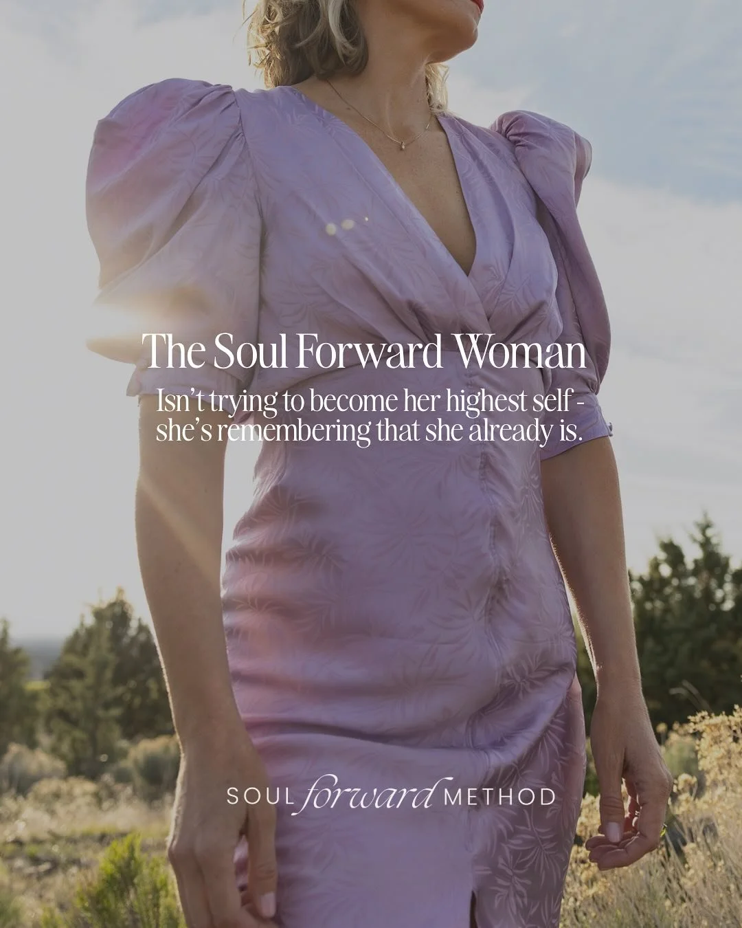 She&rsquo;s home in her life - and she lives like it.

Something beyond words happens inside Soul Forward Method&trade;️ - it&rsquo;s magical, mystical, holy, pure, whole, and simple.

You&rsquo;re the healer - 

and you invite the part of you that&r