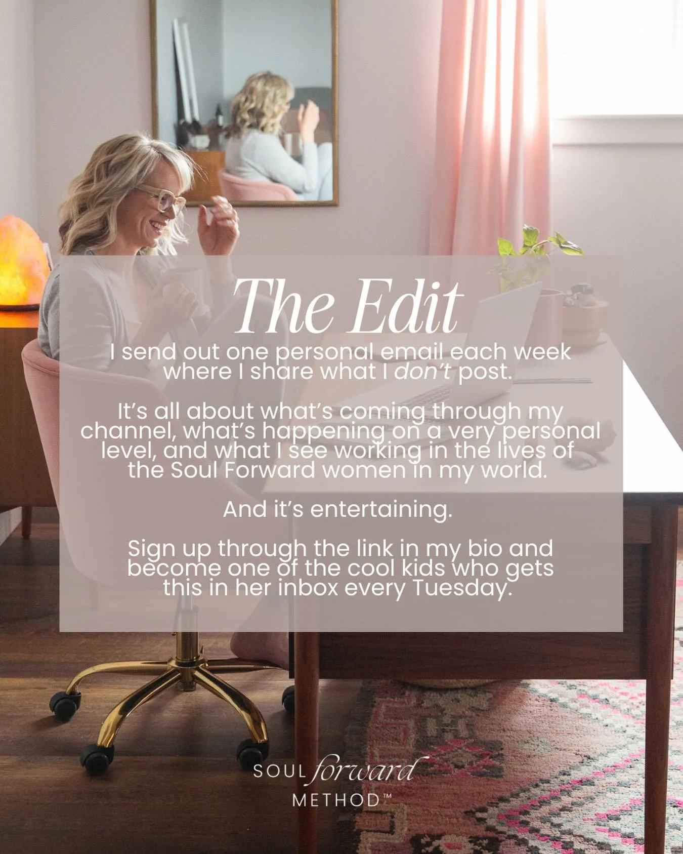 A new (potent, revelatory, intimate) BTS story delivered to you each Tuesday 📨

The Edit emails are one of my favorite things to create each week 🤍

Such a light lift to just &ldquo;talk story&rdquo; and share what&rsquo;s happening on the other si