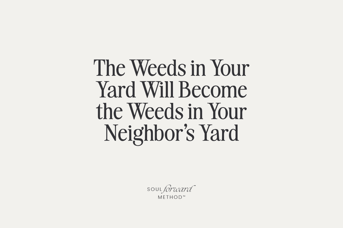 The Weeds in Your Yard Will Become the Weeds in Your Neighbor's Yard