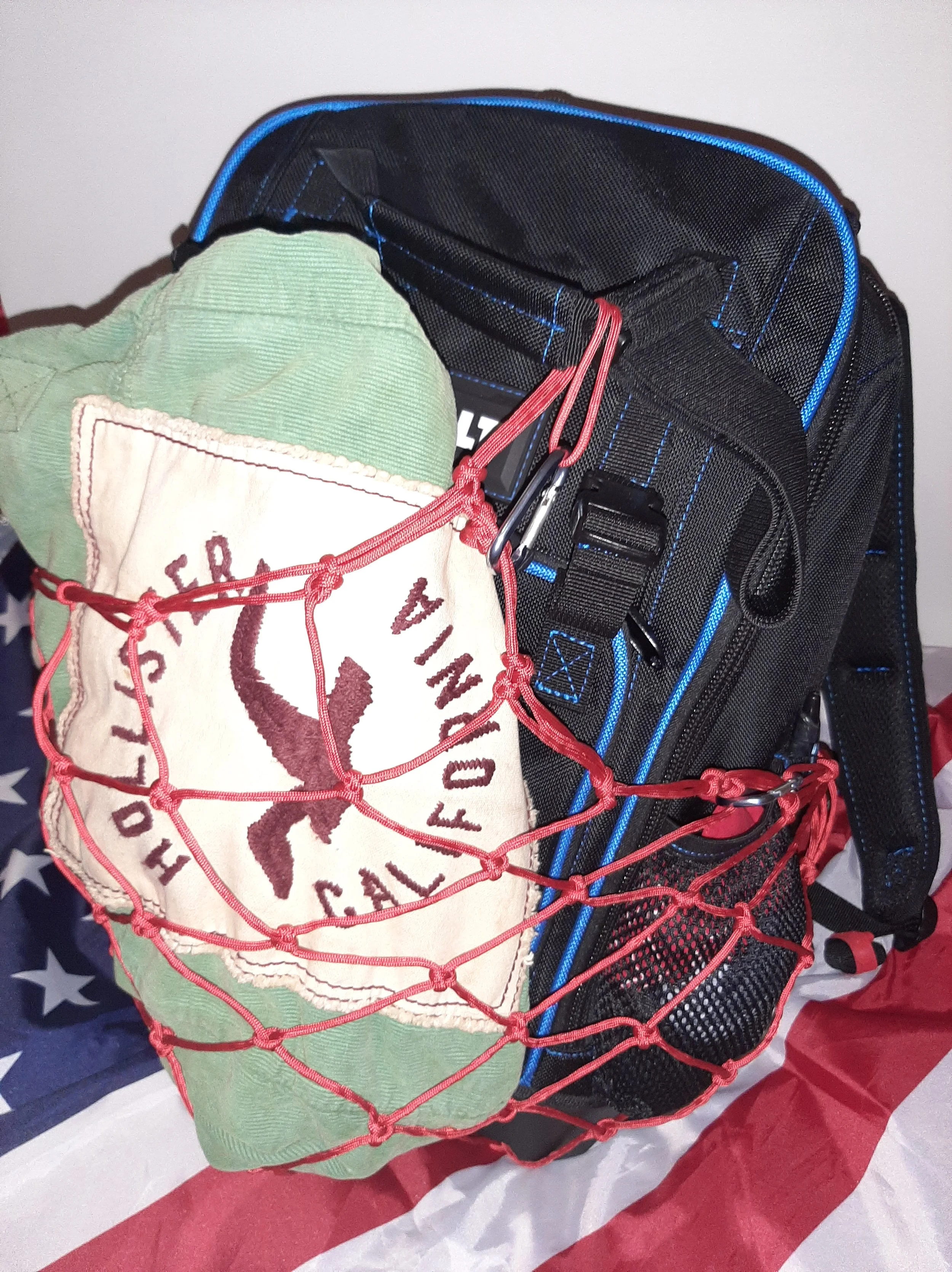 Red External Backpack Net — Outer Pack Stuff Net Co