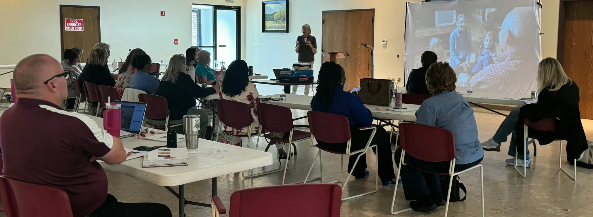 Ruth Minnema speaking in Liberty at Summer Roadshow 2026