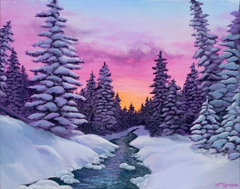 Wandering Streams - 11 x 14 inches, acrylic on canvas. 2020.