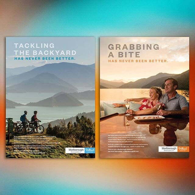 Here&rsquo;s to four weeks of isolation, so our tourism industry can bounce back even stronger. Kia kaha NZ ❤️🇳🇿. ⬆️ Destination Marlborough, &lsquo;Never Been Better&rsquo; campaign, 2017, following the Christchurch Earthquake &amp; closure of SH1