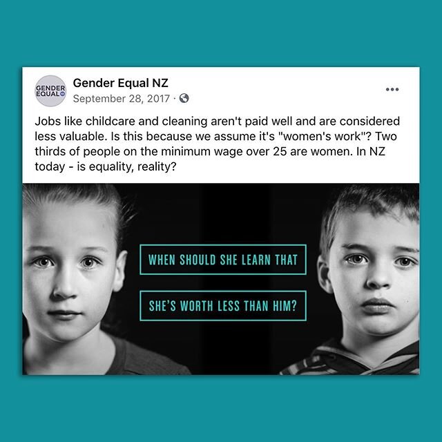 Working pro-bono with @genderequalnz - to help define their brand positioning and content strategy, is still one of my favourite projects to this day. 
These executions were part of a launch campaign that aimed to identify the unconscious bias and se