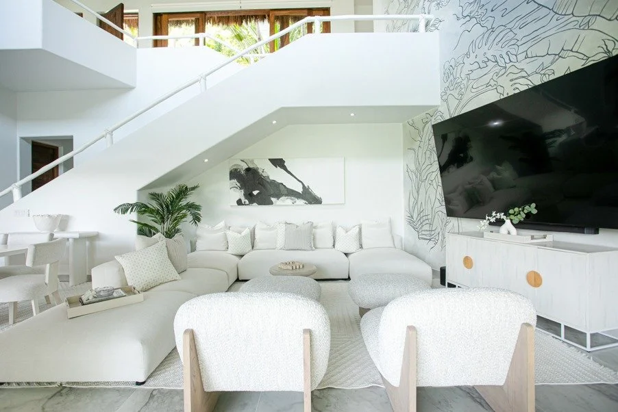 MEET THE VISIONARY OWNER: The Boho Creative. 

Our client is a high-performing real estate investor, black diamond ski trainer, and Pacific longboarder. She needed a home that matched her life: natural, serene, and deeply connected to the outdoors. 
