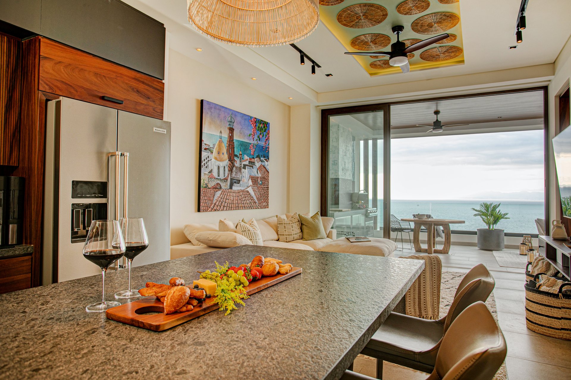 Las Verandas Penthouse - Custom Kitchen designed by CRATE Interiors