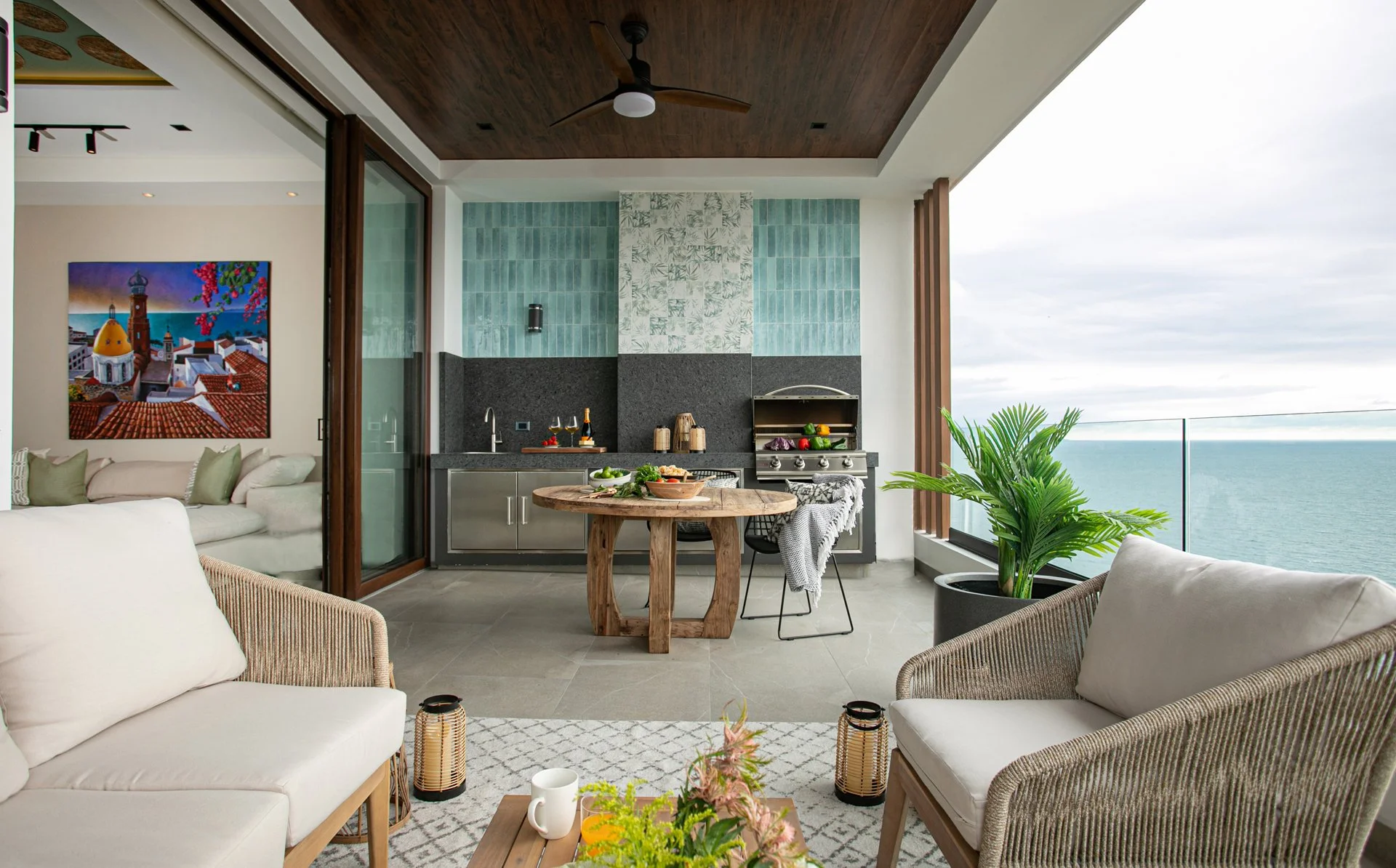 Las Verandas Penthouse Terrace designed by CRATE Interiors