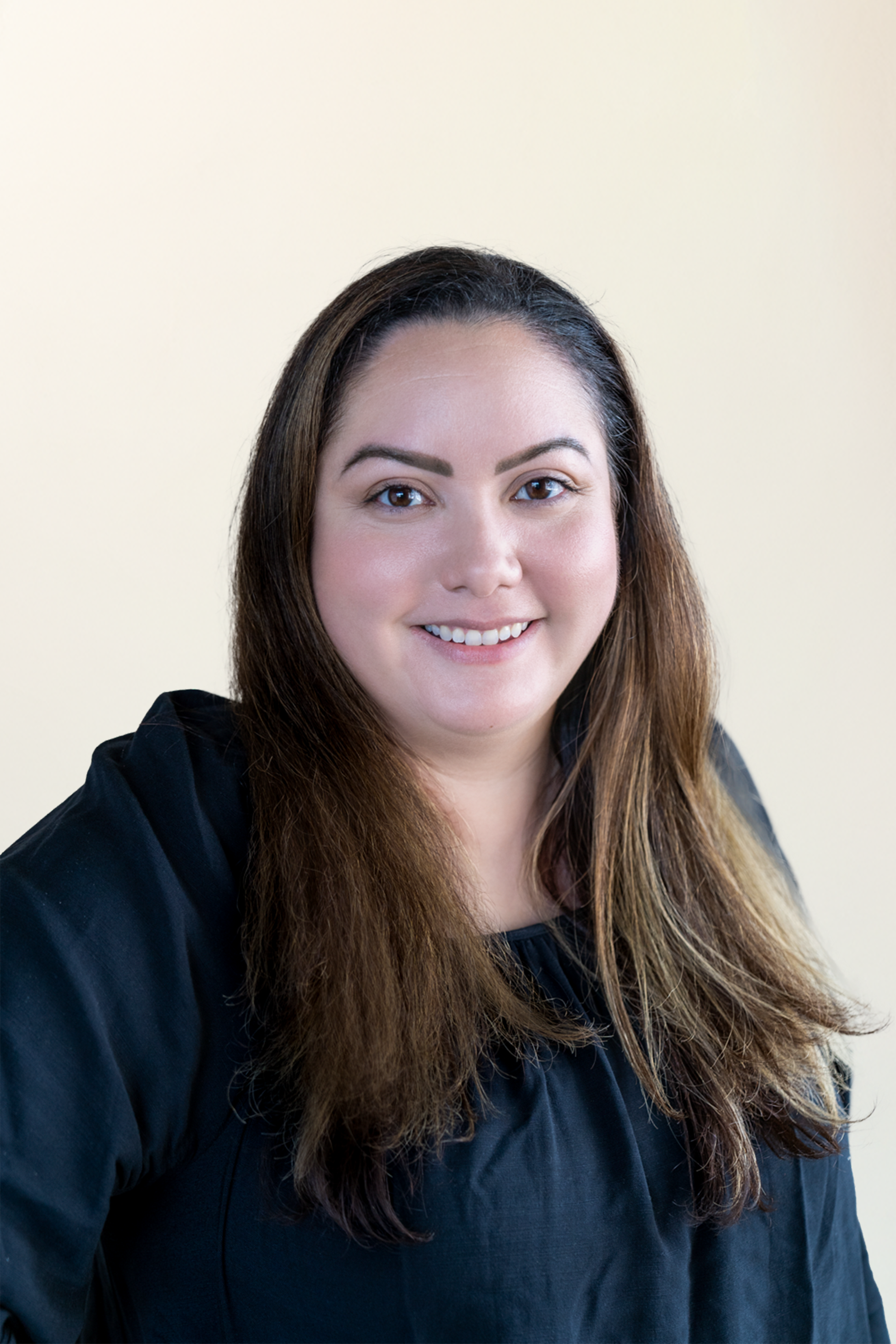 young female wearing a black shirt