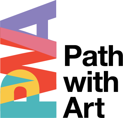 Colorful abstract logo with the text 'Path with Art'