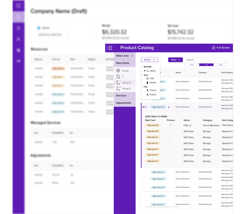Creating and Applying Rate Pack