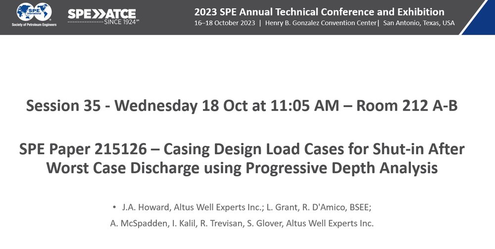 2023 SPEATCE Conference — Altus Well Experts, Inc.