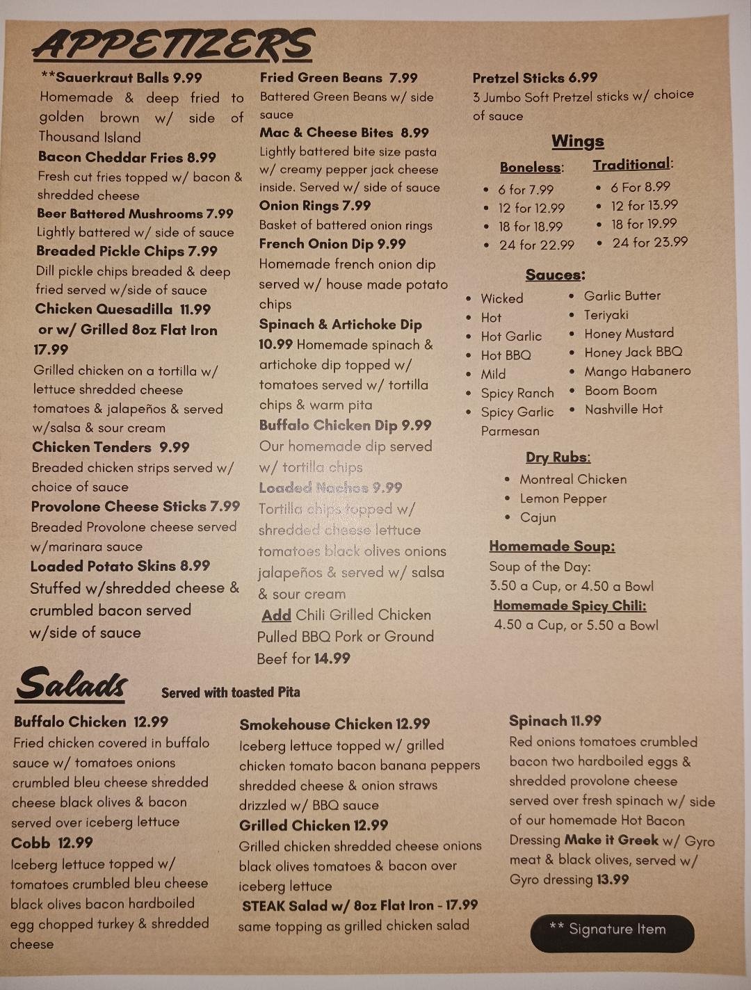 Firehouse grill menu outlet
