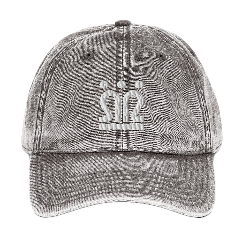13 - Vintage Cap, Grey – embroidered tattoo cap from Mikael Ramgard’s private tattoo studio in Sydney.