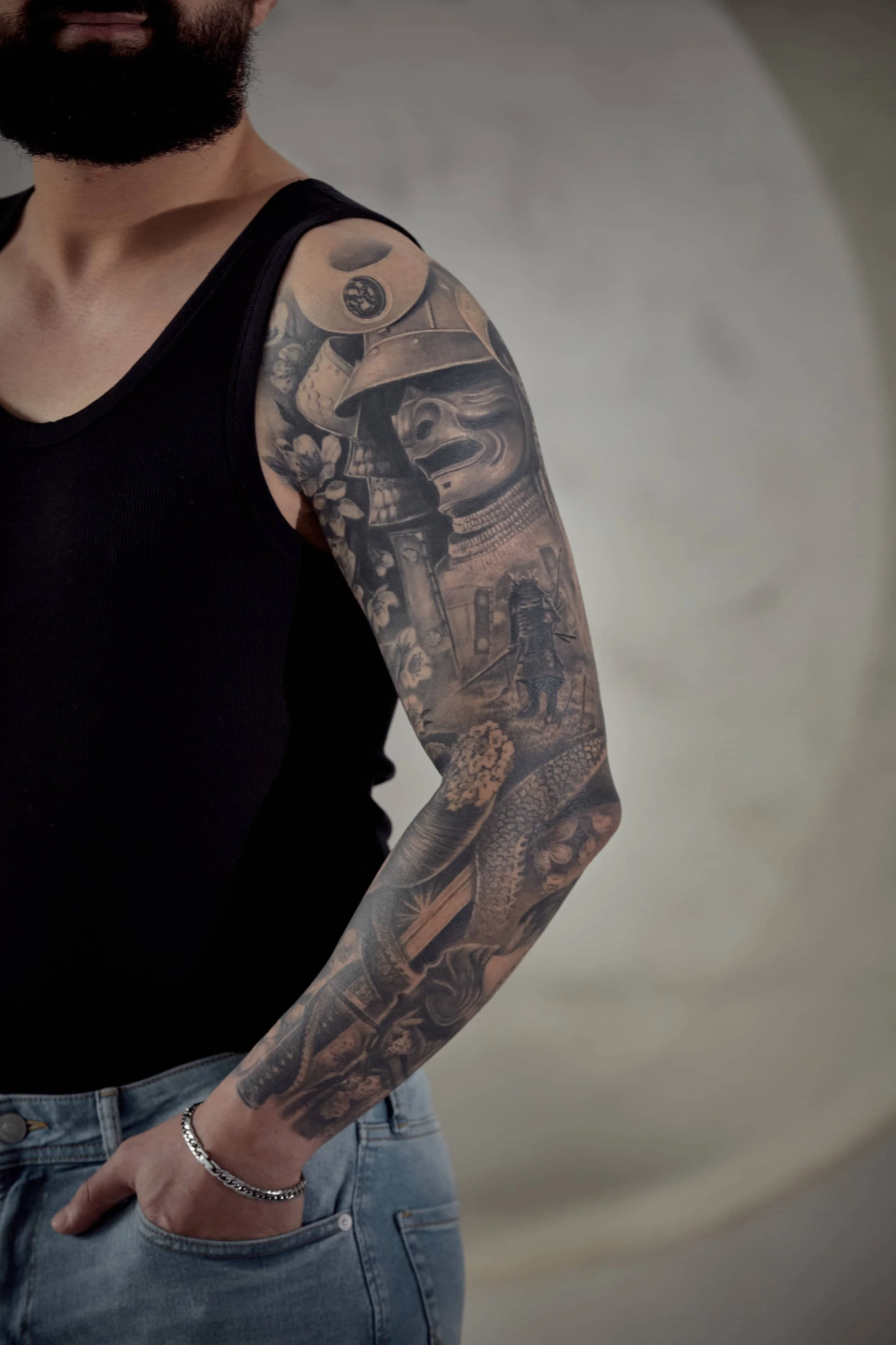 Client Photo, Arm Tattoo, Mikael Ramgard Private Luxury Tattoo Studio in Sydney