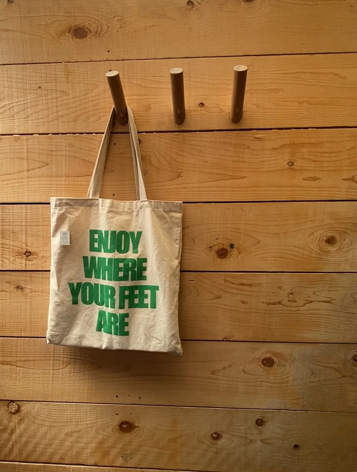 Enjoy Where Your Feet Are Tote