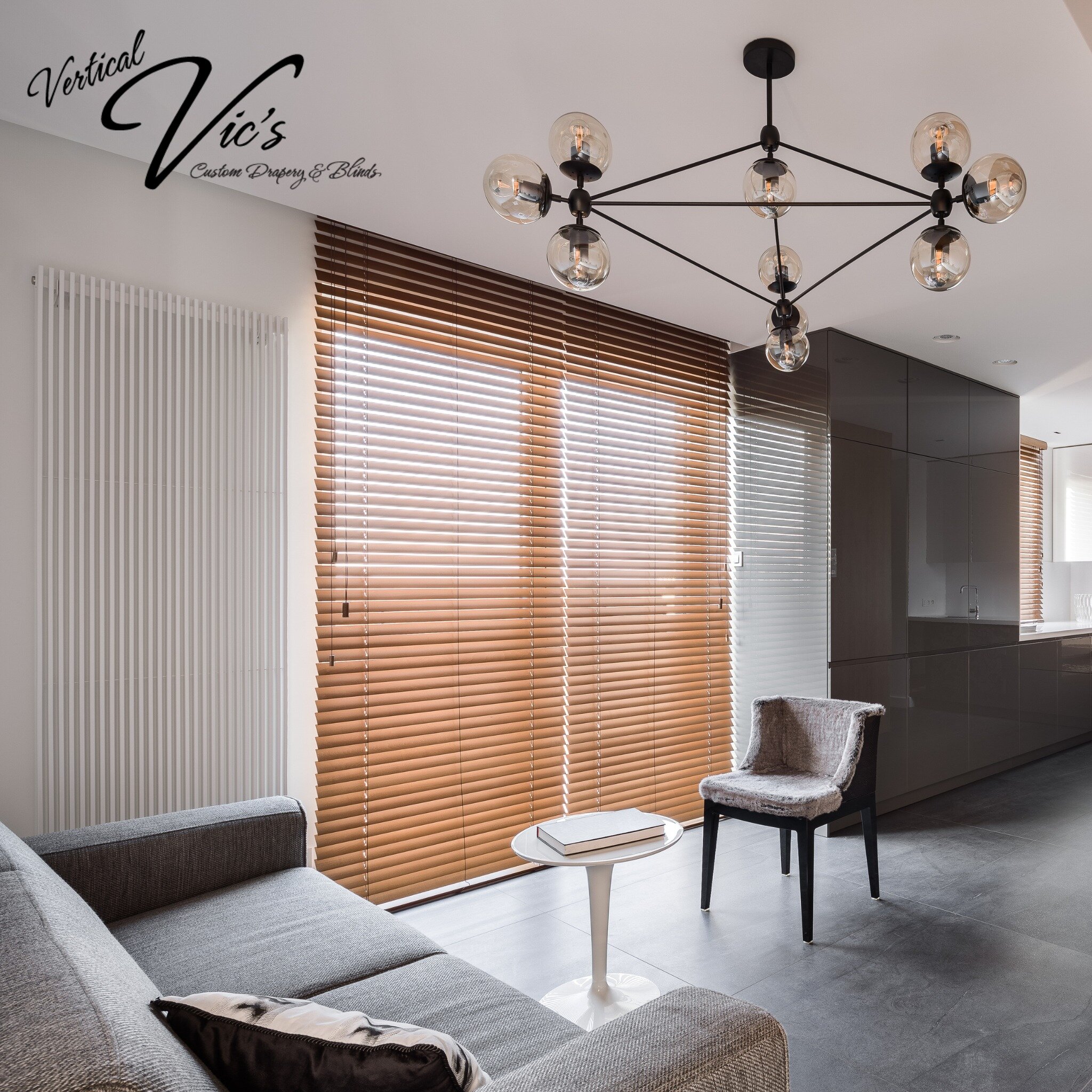 Embrace the timeless allure of wood blinds and infuse your space with natural warmth! Discover the rustic elegance and cozy charm that only wood blinds from Vertical Vic&rsquo;s can bring to your home. Elevate your windows with the rich textures and 