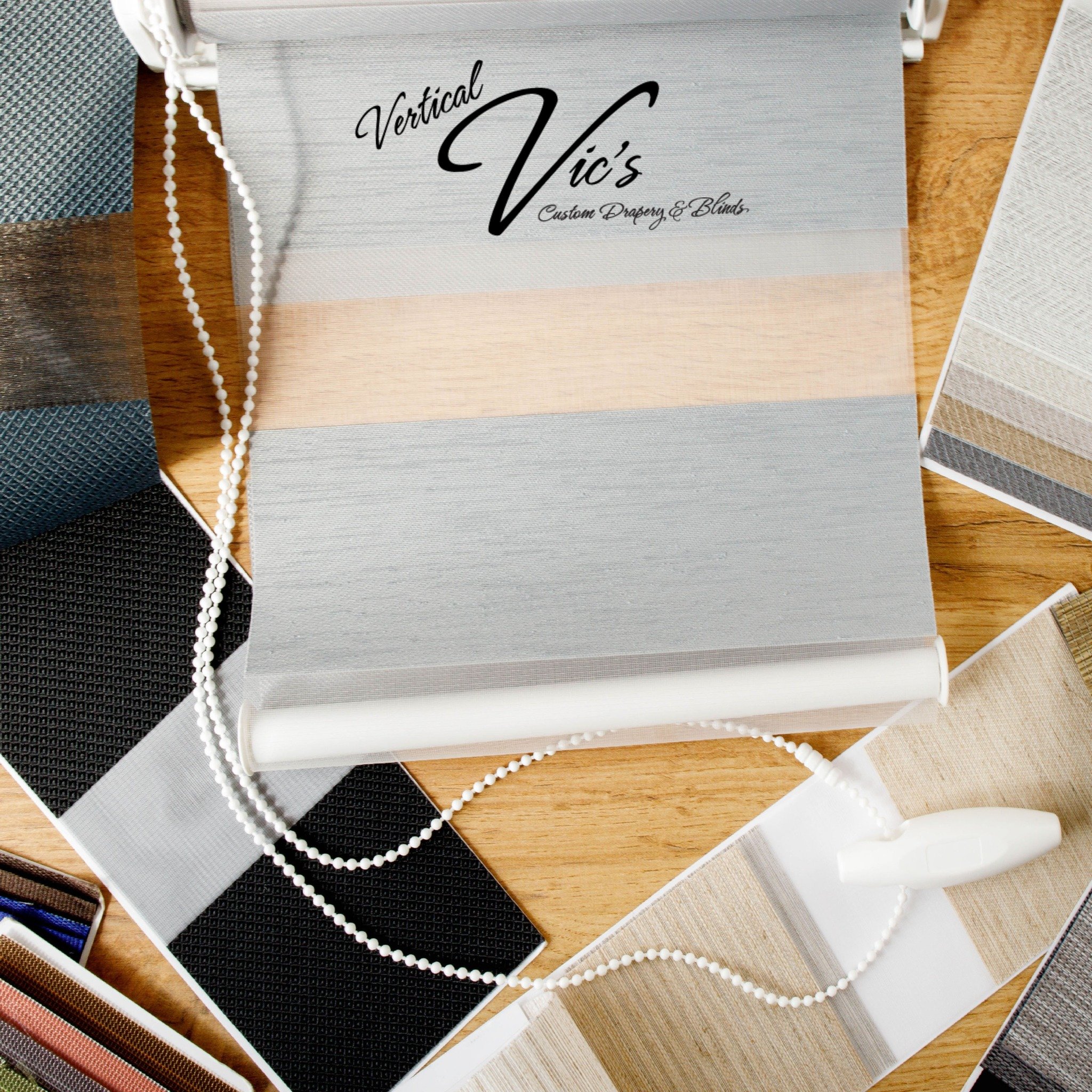 Dive into a world of endless possibilities with our wide array of fabric, texture, and color options for your window treatments!  At Vertical Vic&rsquo;s, we understand that every home and style is unique, which is why our expert team is here to guid