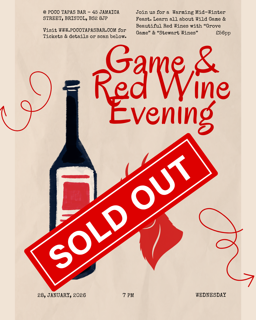 Wild & Winter - Game & Red Wine Event - 28/01/2026