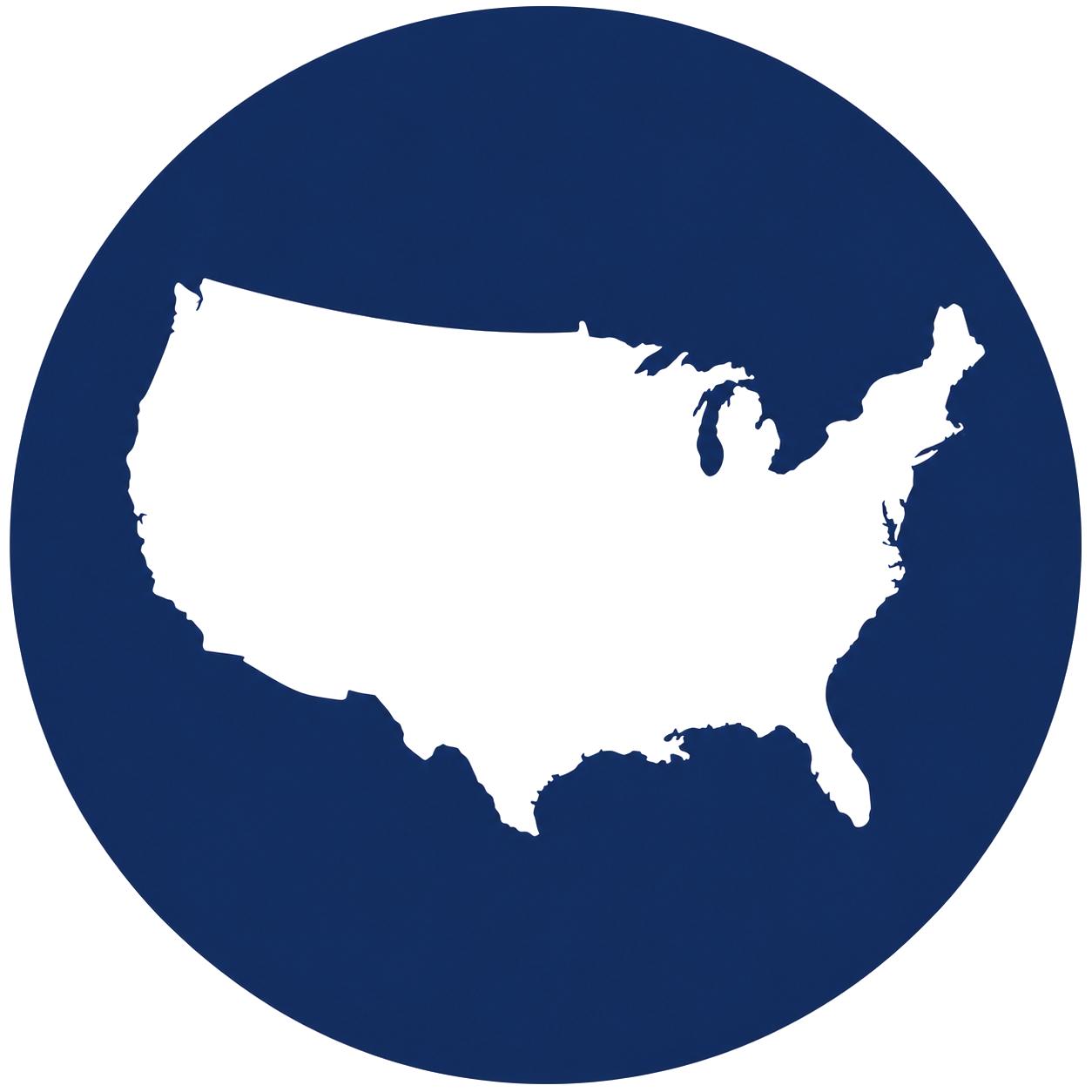 silhouette of USA
