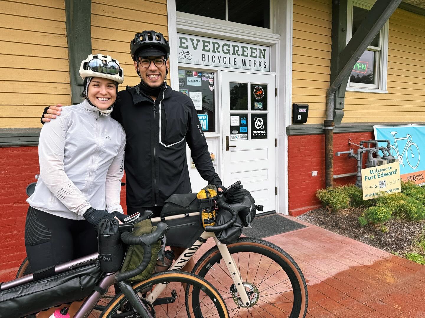 We&rsquo;ve had riders from all over the USA and Canada stop in while touring through Fort Edward, but B&aacute;rbara and Paulo might be the first riders from Brazil to visit us! They started their tour of the Empire State Trail in New York City, and