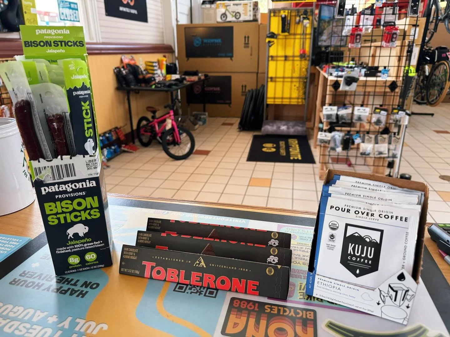 Restocked on a few @untappedmaple waffle flavors and @tobleroneglobal chocolate bars, plus new arrivals from @patagoniaprovisions and @kujucoffee !