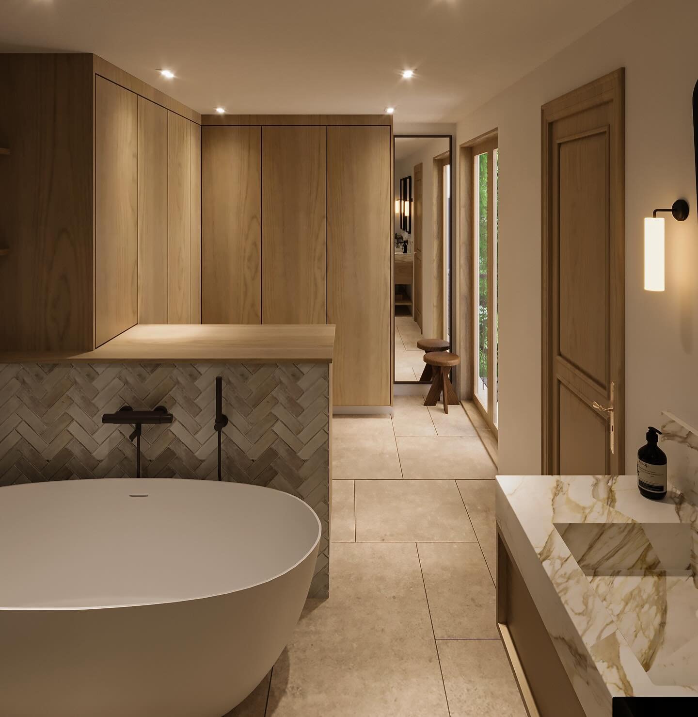 A bathroom design for a project in Chamonix that will start in November - but for now I&rsquo;m taking a brake and will enjoy the 2 weeks of school holidays.