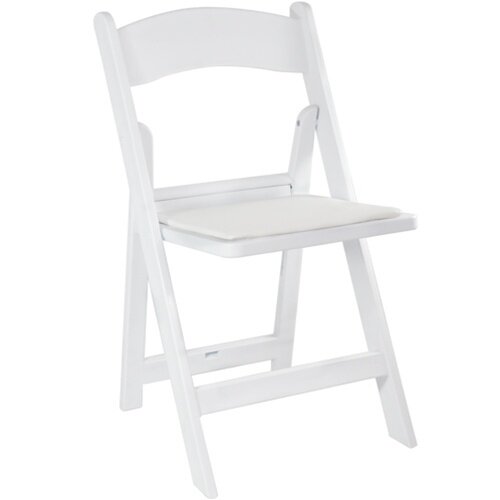 White Padded Resin Chairs