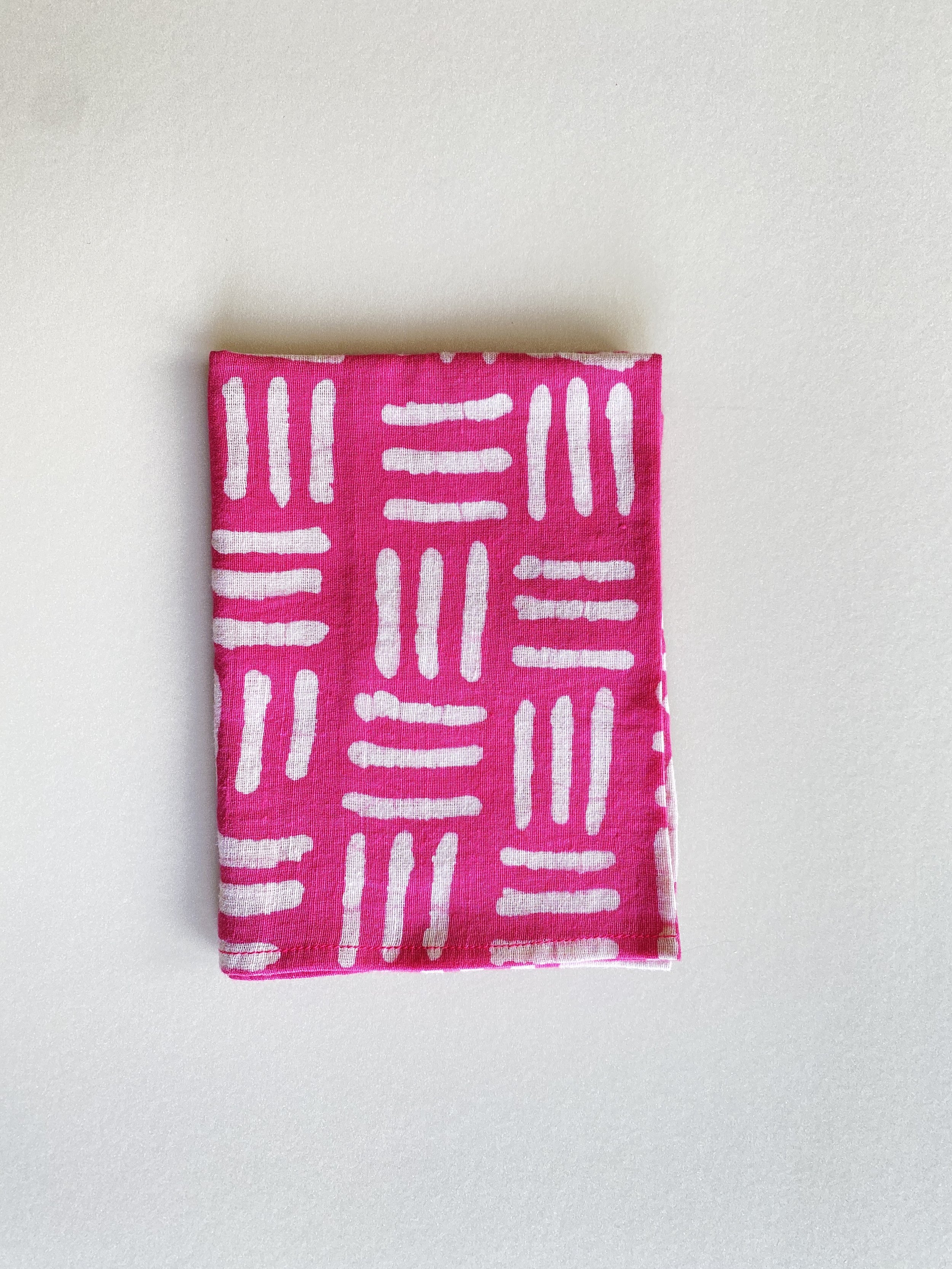 rose pink cotton handkerchief