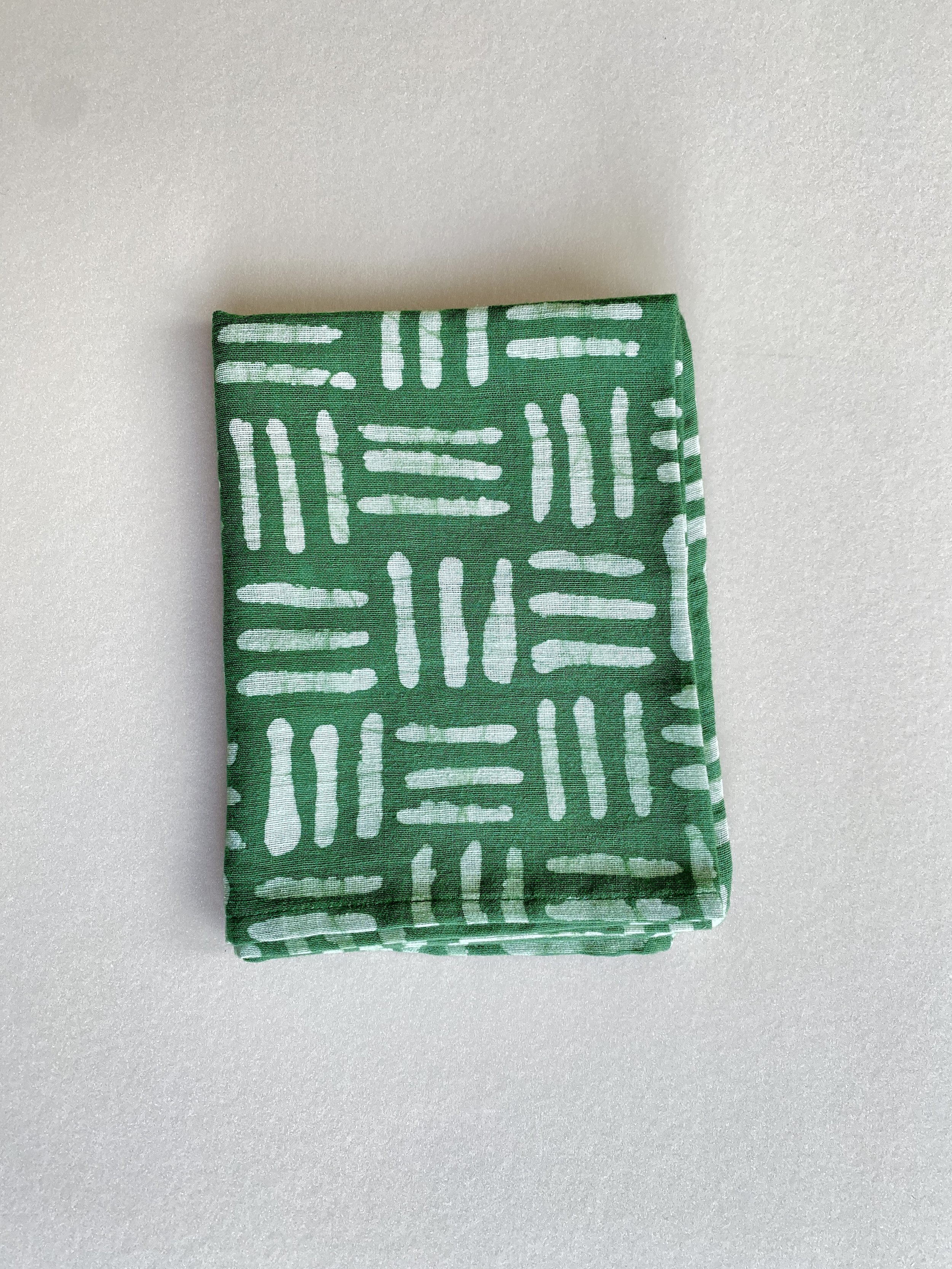 forest green cotton handkerchief
