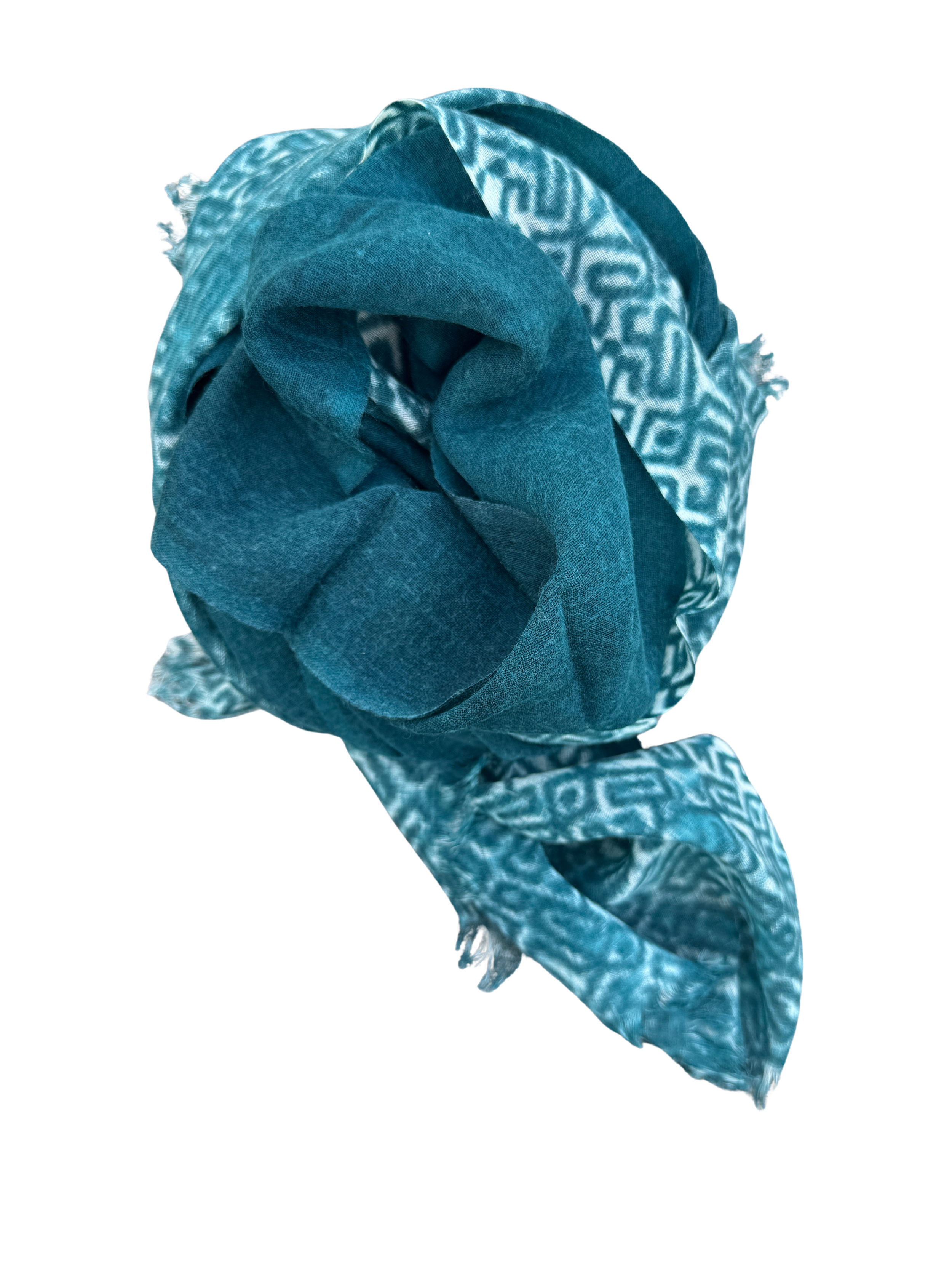 Harbor Blue teal handwoven merino wool scarf scarves